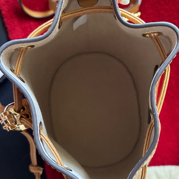 Tory Burch T Monogram Leather Mini Bucket Bag - Picture 7 of 13